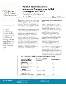 PEPFAR Reauthorization: Improving Transparency in U.S. Funding for HIV/AIDS