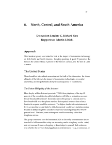 8. North, Central, and South America Discussion Leader:  C. Richard Neu