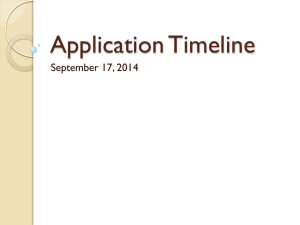 Application Timeline September 17, 2014