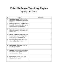 Point Defiance Teaching Topics Spring OLE 2015  #