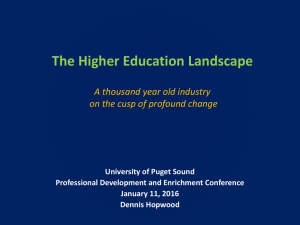 The Higher Education Landscape  A thousand year old industry