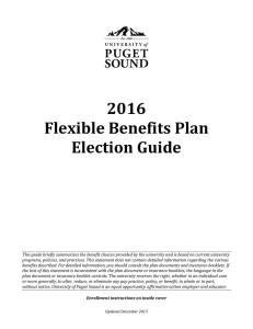 2016 Flexible Benefits Plan Election Guide