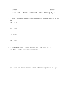 Name: Score: Math 1321 Week 5 Worksheet