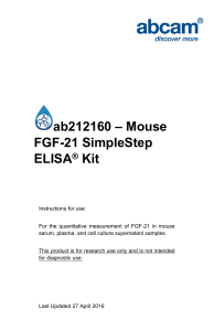 ab212160 – Mouse FGF-21 SimpleStep ELISA Kit