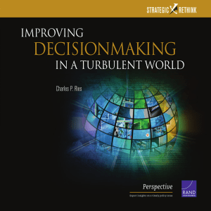 DECISIONMAKING IMPROVING IN A TURBULENT WORLD