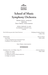 School of Music Symphony Orchestra Wesley Schulz, conductor featuring