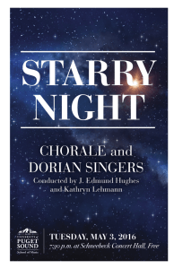 STARRY NIGHT CHORALE and DORIAN SINGERS