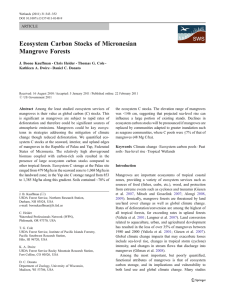 Ecosystem Carbon Stocks of Micronesian Mangrove Forests ARTICLE J. Boone Kauffman