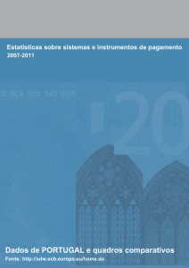 Dados de PORTUGAL e quadros comparativos 2007-2011 Fonte: