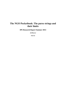 The NGO Pocketbook: The purse strings and their limits