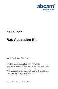 ab139586 Rac Activation Kit Instructions for Use