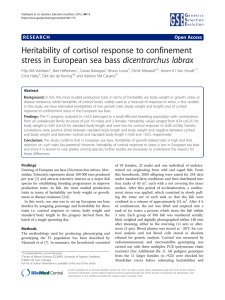 Heritability of cortisol response to confinement Open Access