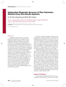 Independent Diagnostic Accuracy of Flow Cytometry Obtained From Fine-Needle Aspirates