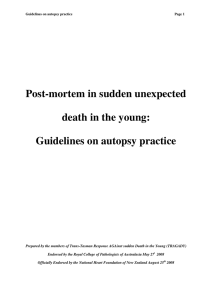 Post-mortem in sudden unexpected death in the young: Guidelines on autopsy practice