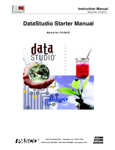 DataStudio Starter Manual Instruction Manual Manual No. 012-08107