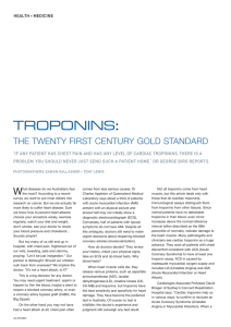 TROPONINS : THE TWENTY FIRST CENTURY GOLD STANDARD