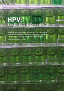 HPV: THE GOOD NEWS