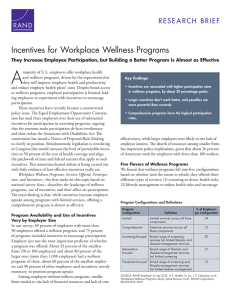 A Incentives for Workplace Wellness Programs