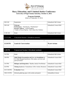 Race, Education, and Criminal Justice Conference Program Schedule