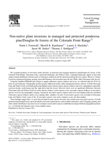 Non-native plant invasions in managed and protected ponderosa