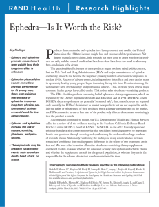 P | R Ephedra—Is It Worth the Risk?
