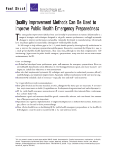 T Quality Improvement Methods Can Be Used to