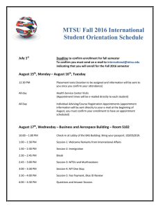 MTSU Fall 2016 International Student July 1