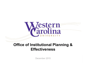 Office of Institutional Planning &amp; Effectiveness December 2015