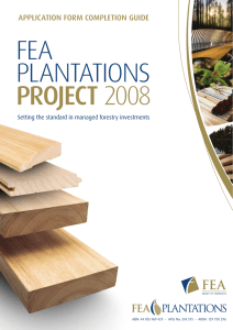 FEA PLANTATIONS PROJECT 2008