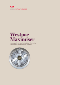 Westpac Maximiser Access performance of the Australian share market