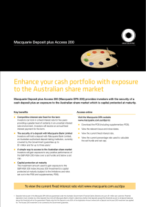 Enhance your cash portfolio with exposure to the Australian share market