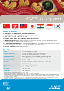 ANZ Discovery Asia Benefits to investors: