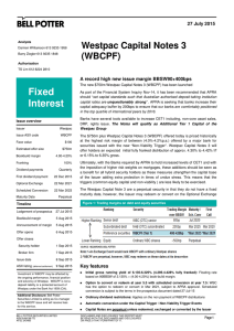 Fixed Westpac Capital Notes 3 (WBCPF)