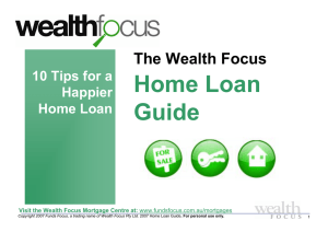 Home Loan Guide The Wealth Focus 10 Tips for a