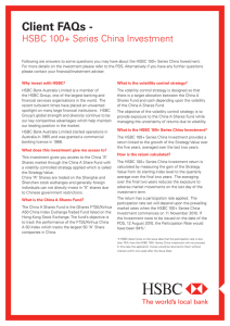 Client FAQs - HSBC 100+ Series China Investment