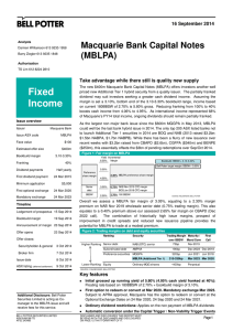 Macquarie Bank Capital Notes (MBLPA)  16 September 2014