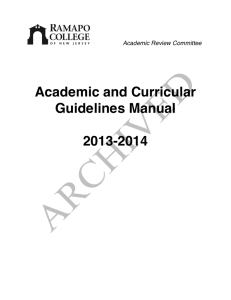 Academic and Curricular Guidelines Manual 2013-2014