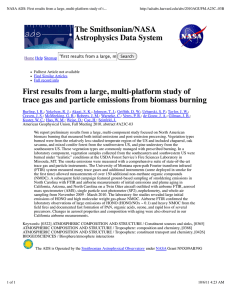 NASA ADS: First results from a large, multi-platform study of...