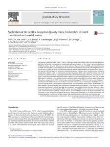 Application of the Benthic Ecosystem Quality Index 2 to benthos... transitional and coastal waters