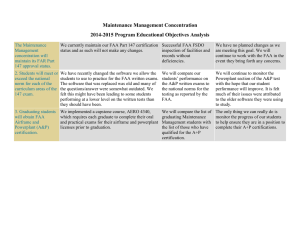 Maintenance Management Concentration 2014-2015 Program Educational Objectives Analysis