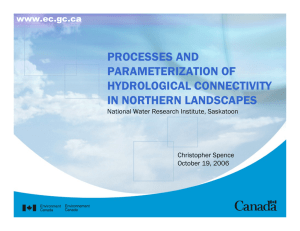 PROCESSES AND PARAMETERIZATION OF HYDROLOGICAL CONNECTIVITY IN NORTHERN LANDSCAPES