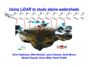 Using LiDAR to study alpine watersheds