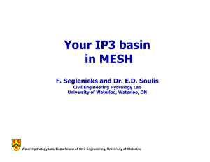 Your IP3 basin in MESH F. Seglenieks and Dr. E.D. Soulis