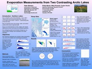 Evaporation Measurements from Two Contrasting Arctic Lakes