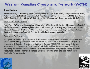 Western Canadian Cryospheric Network (WC N) 2 Investigators