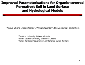 Improved Parameterisations for Organic-covered Permafrost Soil in Land Surface and Hydrological Models