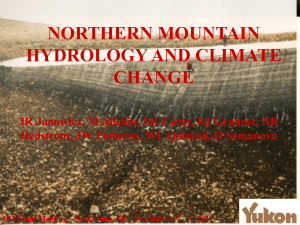 NORTHERN MOUNTAIN HYDROLOGY AND CLIMATE CHANGE