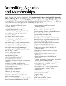 Accrediting Agencies and Memberships