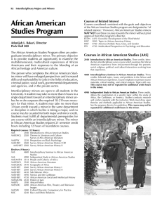 African American Courses of Related Interest