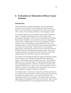 8. Evaluation of Alternative Officer Career Systems Introduction